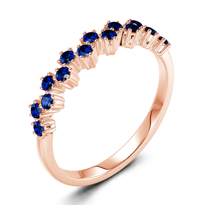 Jeulia Bague 10K/14K/18K Or Platine Moissanite  Coupe Ronde