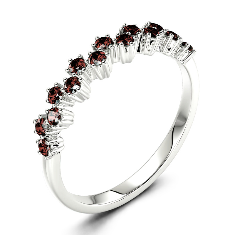 Jeulia 10K/14K/18K Gold Platinum Round Cut Band