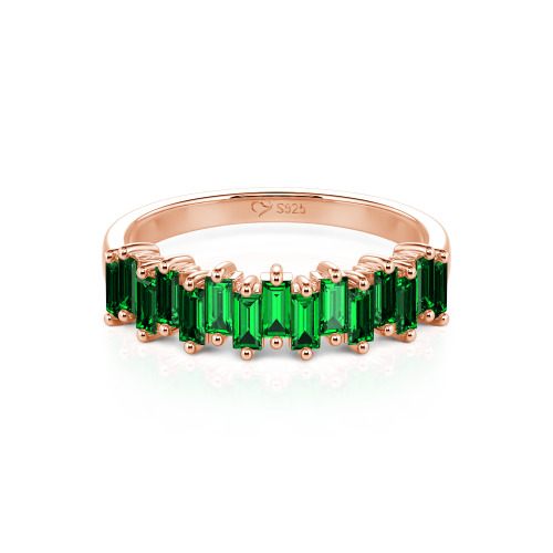 Jeulia Emerald Cut Band