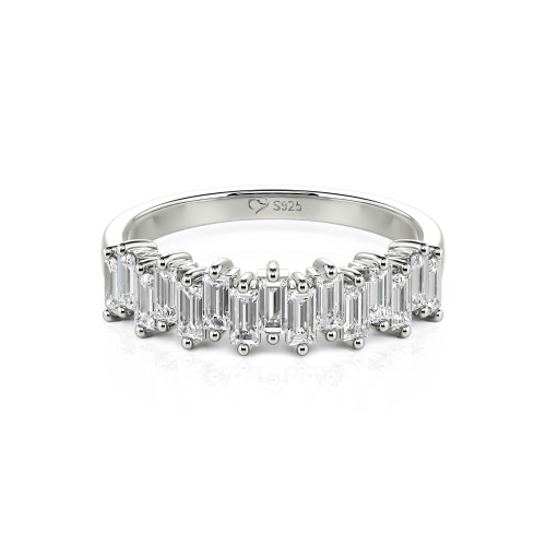 Jeulia Emerald Cut Band