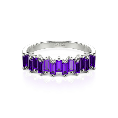 Jeulia Emerald Cut Band