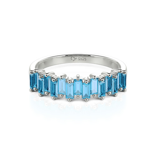 Jeulia Emerald Cut Band