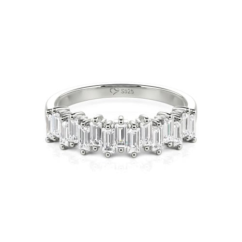 Jeulia Emerald Cut Band