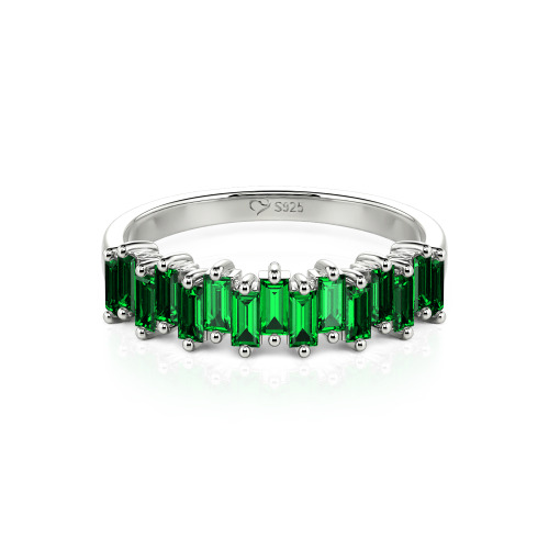 Jeulia Emerald Cut Band