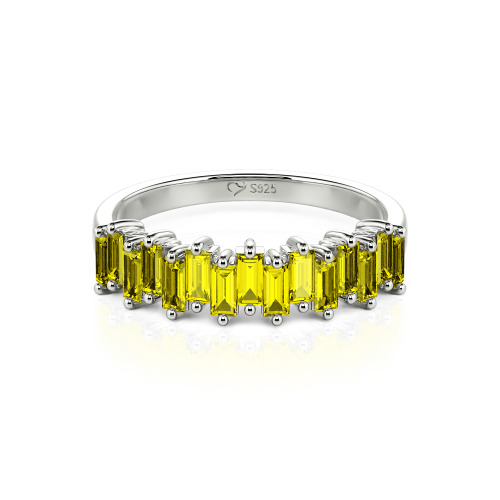 Jeulia Emerald Cut Band