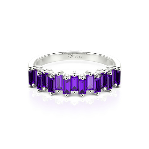 Jeulia Emerald Cut Band