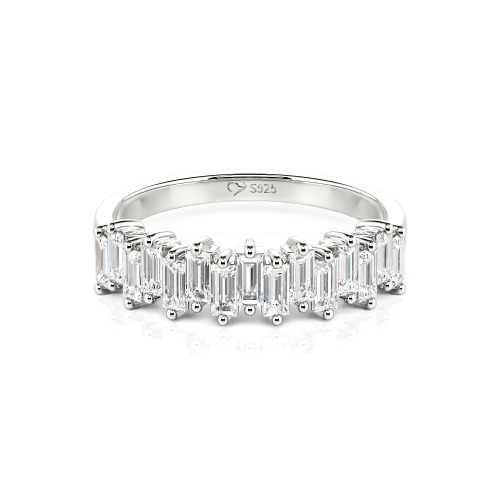 Jeulia Emerald Cut Band