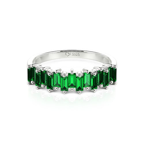 Jeulia Emerald Cut Band