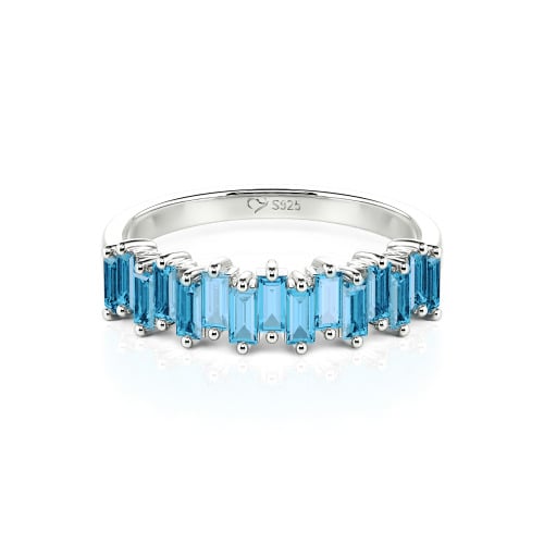 Jeulia Emerald Cut Band