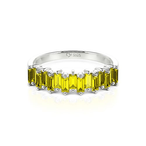 Jeulia Emerald Cut Band