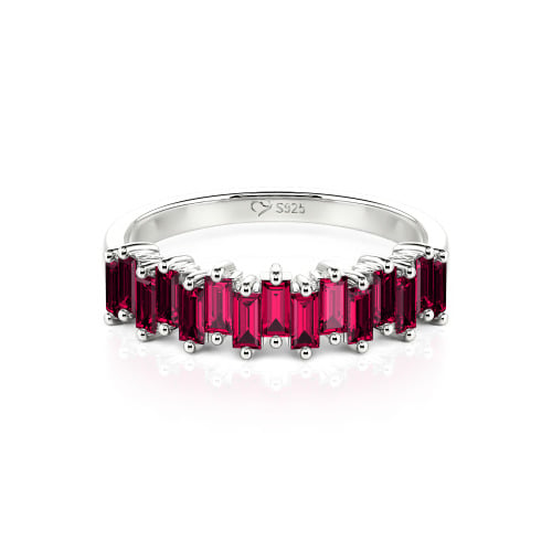 Jeulia Emerald Cut Band