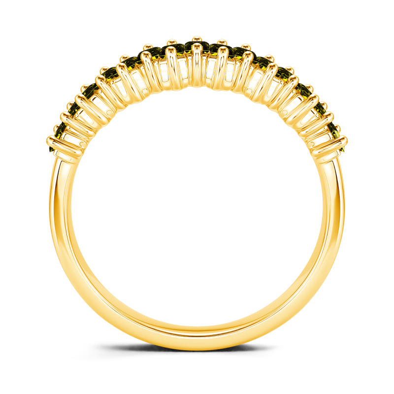 Jeulia 10K/14K/18K Gold Platinum Emerald Cut Band