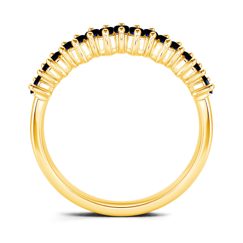 Jeulia Anillo 10K/14K/18K oro churumbela corte esmeralda de boda para mujer