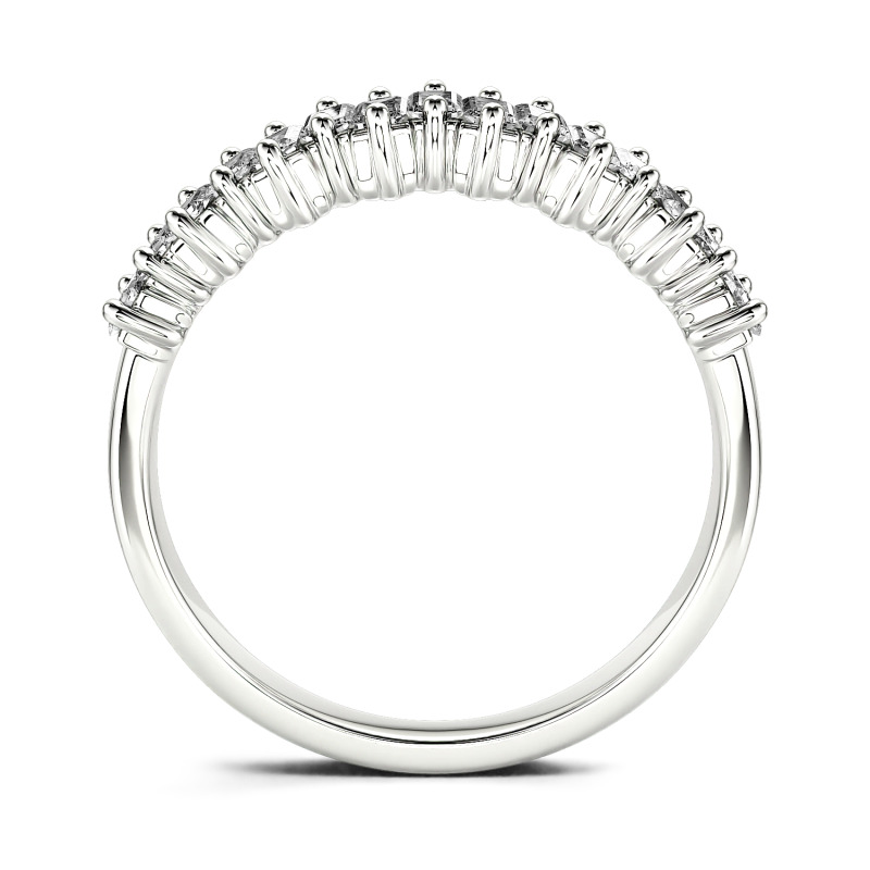 Jeulia Anillo 10K/14K/18K oro churumbela corte esmeralda de boda para mujer