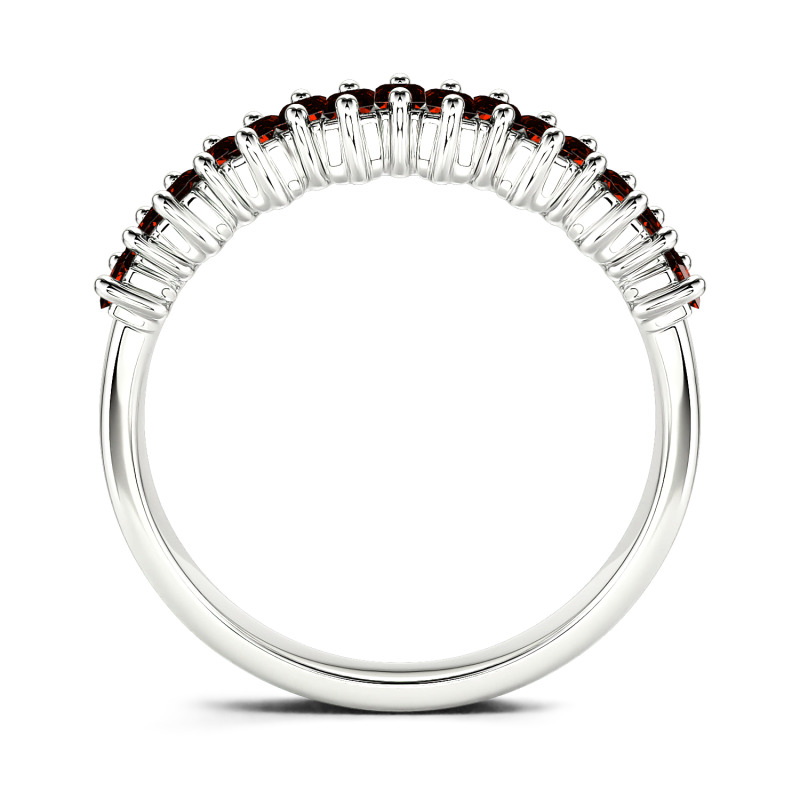 Jeulia Anillo 10K/14K/18K oro churumbela corte esmeralda de boda para mujer