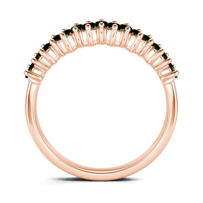 Jeulia Bague 10K/14K/18K Or Platine Moissanite  Coupe Émeraude