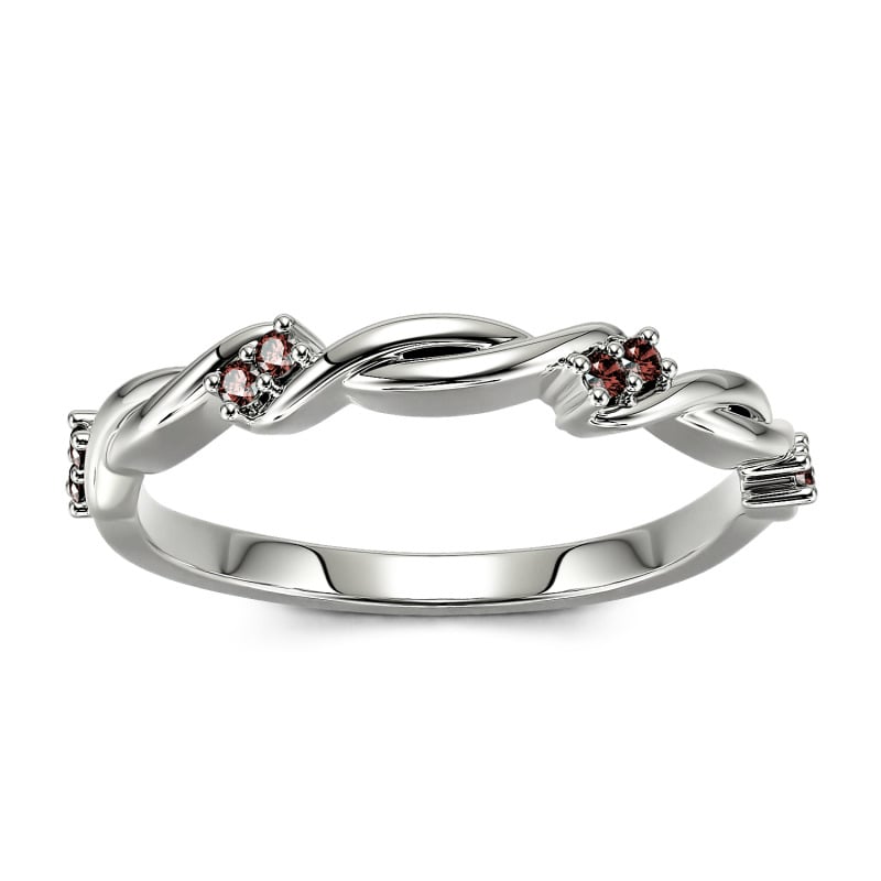 Jeulia ツイストシルバーリング#15 Jeulia ラウンドカット ツイスト