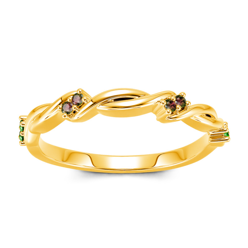 Jeulia Anillo 10K/14K/18K oro fino clásico con corte redondo para mujer de oro blanco