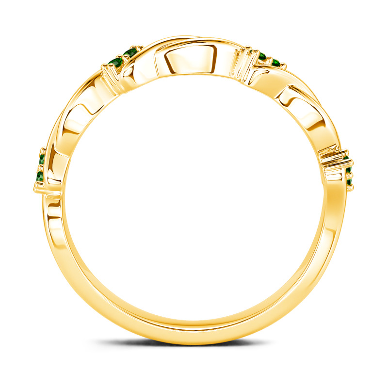 Jeulia Anillo 10K/14K/18K oro fino clásico con corte redondo para mujer de oro blanco