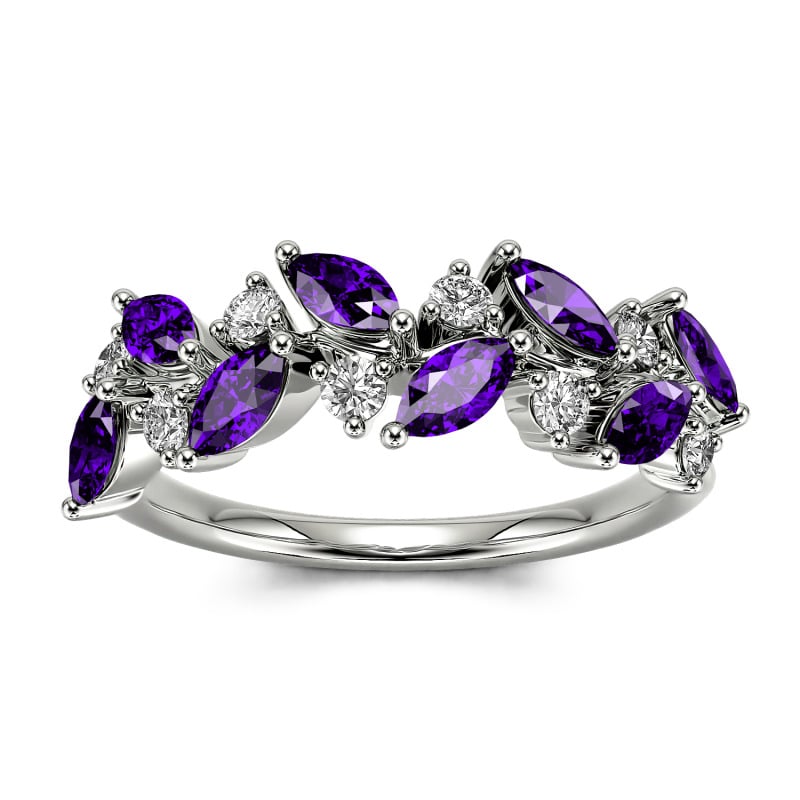 Jeulia Alliance pour femme Bague Inspiré par la nature Coupe Ronde