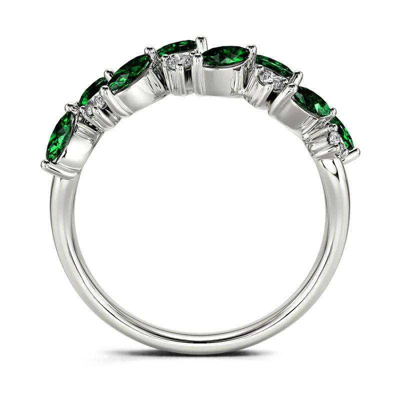 Jeulia Anillo simple fino rosa de compromiso para mujer de plata de ley