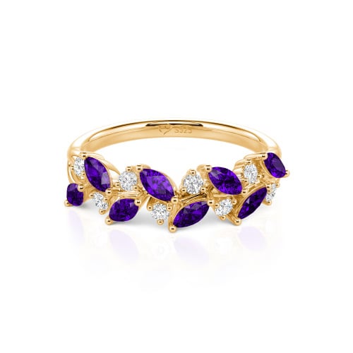 Jeulia Nature Inspired Marquise & Round Cut Band