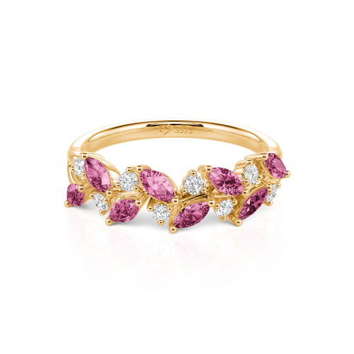 Jeulia Nature Inspired Marquise & Round Cut Band