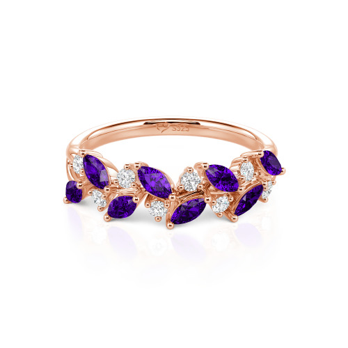 Jeulia Nature Inspired Marquise & Round Cut Band