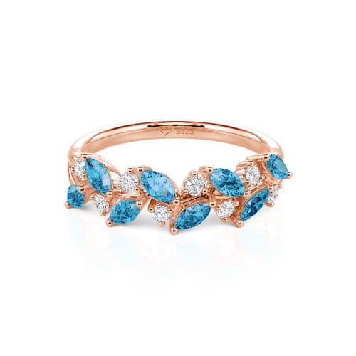 Jeulia Nature Inspired Marquise & Round Cut Band