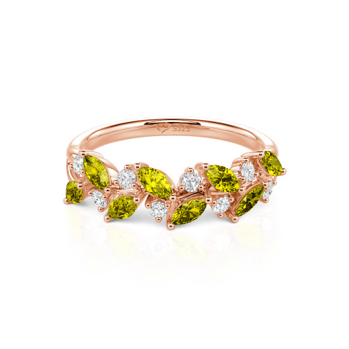 Jeulia Nature Inspired Marquise & Round Cut Band
