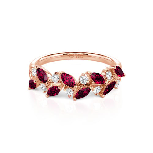 Jeulia Nature Inspired Marquise & Round Cut Band