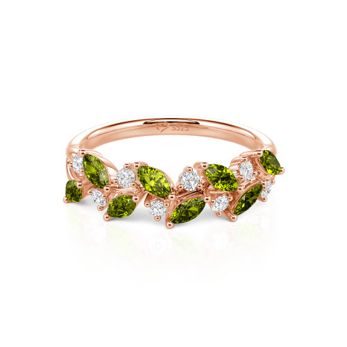Jeulia Nature Inspired Marquise & Round Cut Band