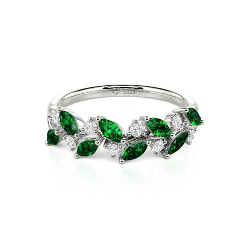 Jeulia Nature Inspired Marquise & Round Cut Band