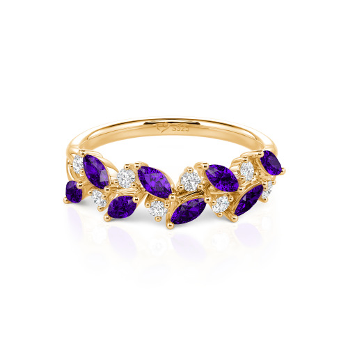 Jeulia Nature Inspired Marquise & Round Cut Band