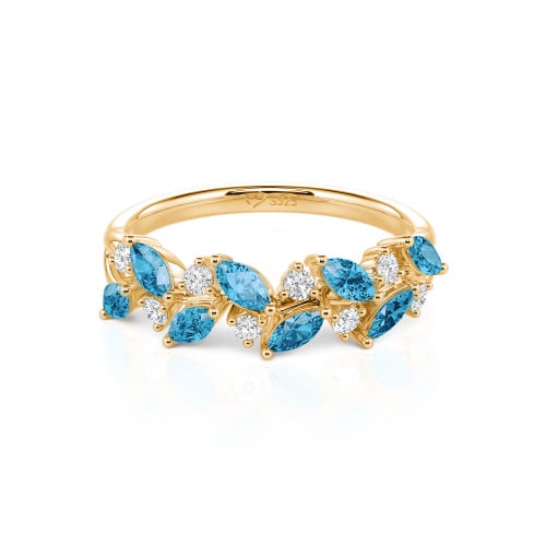 Jeulia Nature Inspired Marquise & Round Cut Band