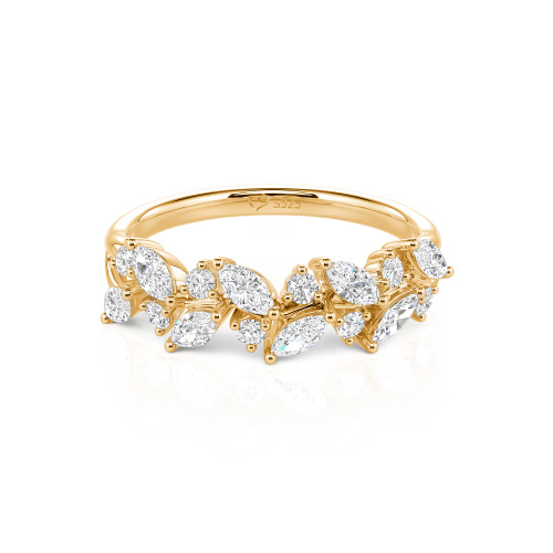 Jeulia Nature Inspired Marquise & Round Cut Band
