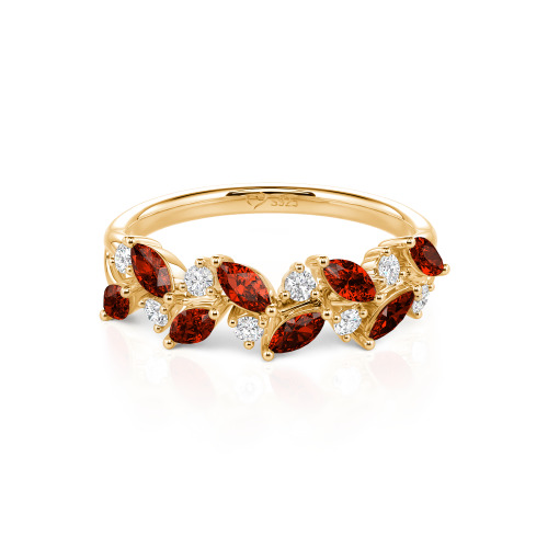 Jeulia Nature Inspired Marquise & Round Cut Band