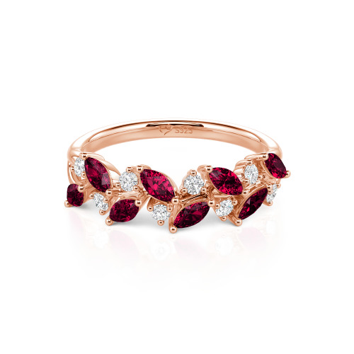 Jeulia Nature Inspired Marquise & Round Cut Band
