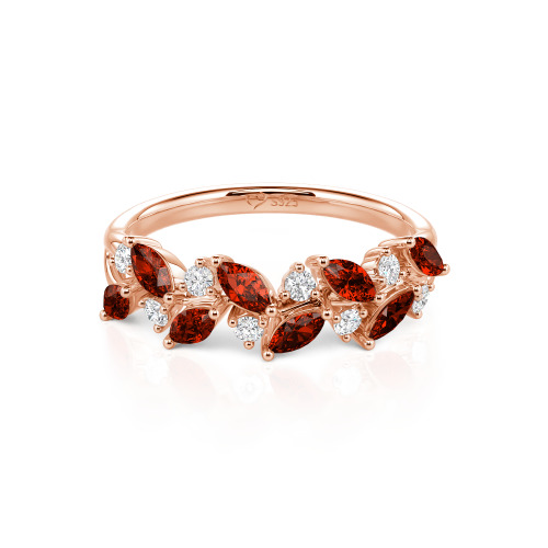 Jeulia Nature Inspired Marquise & Round Cut Band