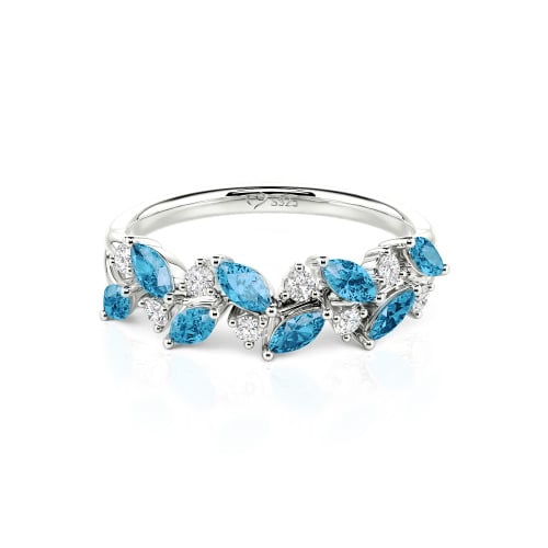 Jeulia Nature Inspired Marquise & Round Cut Band