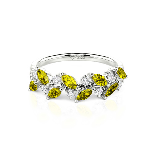 Jeulia Nature Inspired Marquise & Round Cut Band
