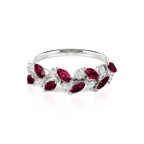 Jeulia Nature Inspired Marquise & Round Cut Band