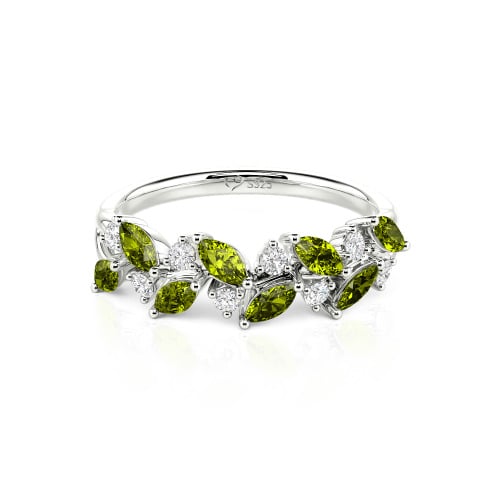 Jeulia Nature Inspired Marquise & Round Cut Band