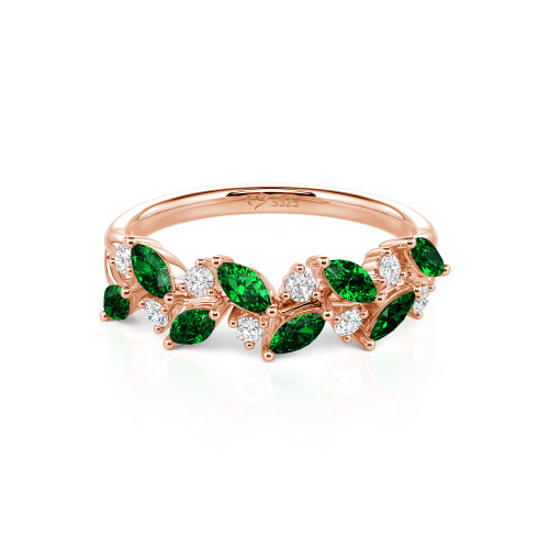 Jeulia Nature Inspired Marquise & Round Cut Band