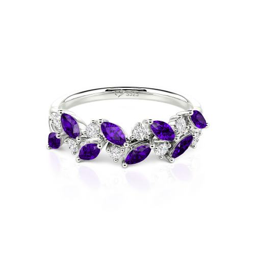 Jeulia Nature Inspired Marquise & Round Cut Band