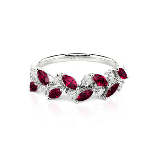 Jeulia Nature Inspired Marquise & Round Cut Band
