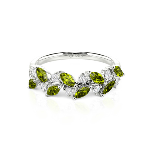 Jeulia Nature Inspired Marquise & Round Cut Band