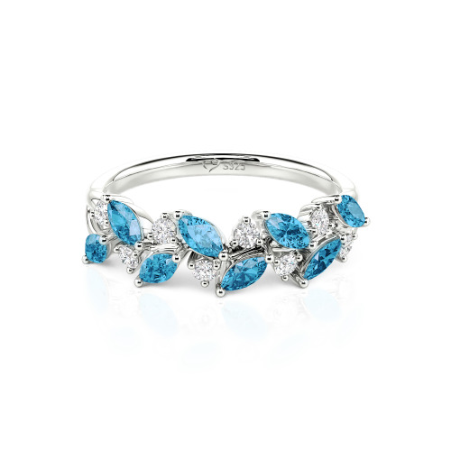 Jeulia Nature Inspired Marquise & Round Cut Band