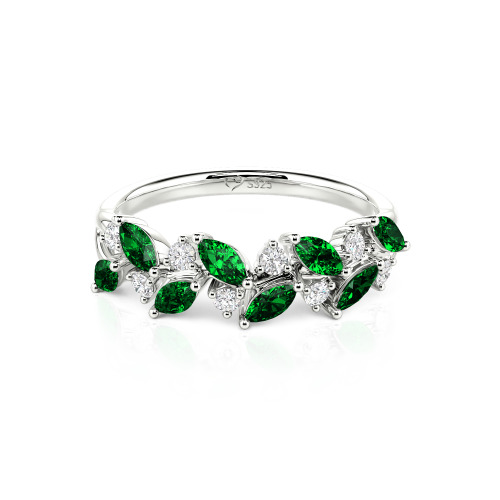Jeulia Nature Inspired Marquise & Round Cut Band