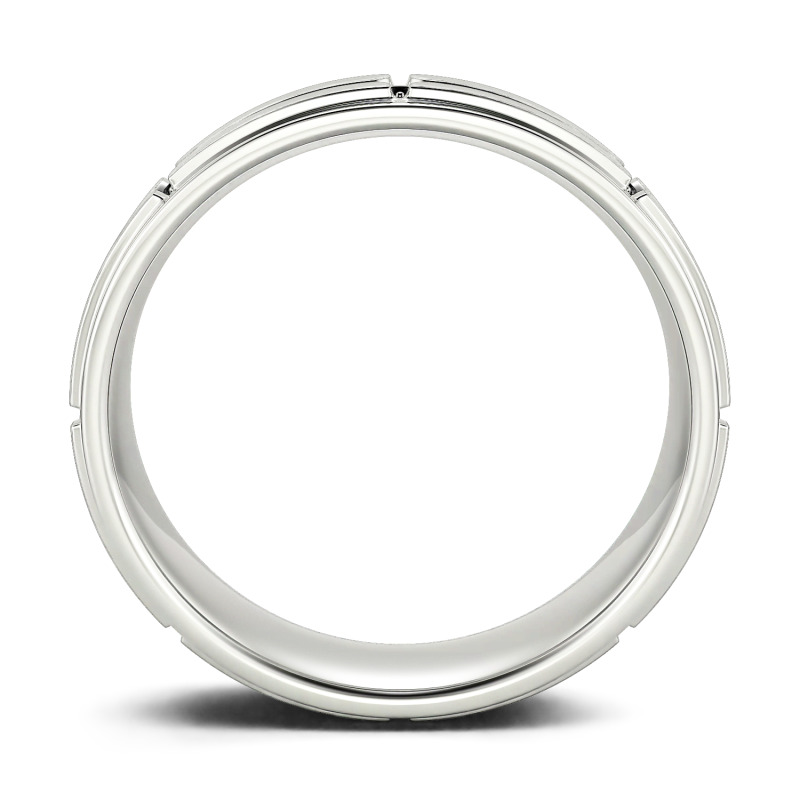 Jeulia Anillo para boda con corte redondo piedra pequeño de plata de ley para hombre